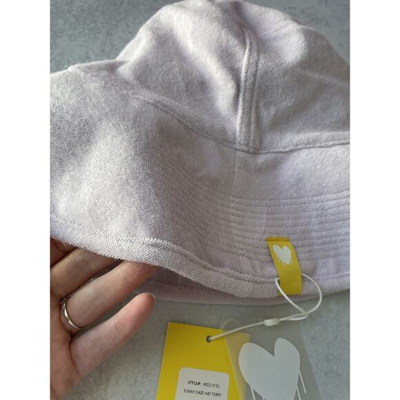 Kerri Rosenthal Terry Cloth Sunny Daze Bucket Hat lavender heart anthropologie main image 5